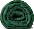 TONGDADA California King Size Weighted Blanket | 90''x108'',25lbs | Perfect for Couples | Premium Cotton Material with Glass Beads | Dark Green