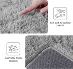 Grey Rugs for Bedroom 5x7 ft - Ultra Soft Faux Fur Area Rug - Plush Non-Slip Shaggy Carpet for Living Room, Cozy Fluffy Rug for Kids Boys Girls Dorm Nursery Room, High Pile Floor Carpet