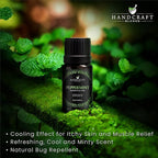 Handcraft Blends Peppermint Essential Oil – 0.33 Fl Oz – 100% Pure and Natural – Premium Grade Essential Oil for Diffuser and Aromatherapy, Skin, Massage, Candle and Soap Making Fragrance