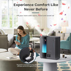 BREEZOME 8L Humidifiers for Bedroom, Warm & Cool Mist for Large Room Home, Top Fill Ultrasonic Humidifier, Humidity Sensor, Essential Oil, 60H Runtime, Quiet for Baby, Plants, Fast Relief