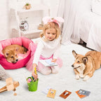 ISEAU 4x6 Area Rug for Living Room, Cream White Rugs for Bedroom, Kitchen, Soft Shaggy Carpets, Fluffy and Machine Washable Mats, Under Bed, On Nursery Floors Mat, Boys, Girls Room Carpet Decor