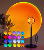 AIHYING Sunset Lamp Projector,Multicolor Changing Night Light 360 Degree Rotation Rainbow Led Sun Lamp for Photography Backgrounds,Party,TikTop Live,Christmas Gifts,Home Decor,Mood Lighting