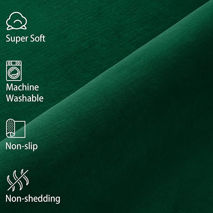 Softlife 2x6 Green Runner Rug for Bedroom Living Room, Washable Soft Fluffy Hallway Runner Area Rugs, Non-Slip Indoor Carpet for Kitchen Laundary Room Decor Entryway Bathroom