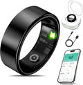 Smart Health Ring for Women Men Fitness Tracker with Heart Rate, Blood Oxygen, Blood Pressure, Sleep Monitoring, Step Counting, IP68 Waterproof for iOS and Android, No APP Fee, Black 14