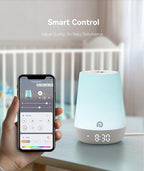 Dreamegg Nite 1 - Baby Sound Machine, Sleep Trainer, Night Light for Kids, Ok to Wake Alarm Clock, 34 Soothing Sounds, App Control, White Noise Sound Machine for Baby Kids Toddler Nursery(Cozy Xmas)