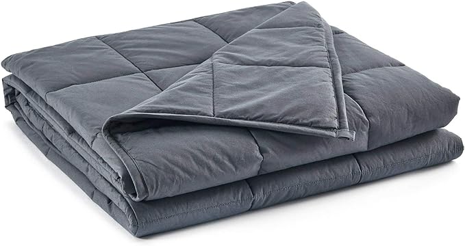 TONGDADA Weighted Blanket (Dark Grey, 90''x108'' 50lb)
