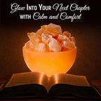 Himalayan Glow Pink Salt Bowl Night Lamp with Crystal Himalayan Salt Chunks | Hand-Carved Himalayan Salt Lamp for Air Purification and Relaxing Ambiance