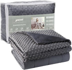 yescool Weighted Blanket with Cover (10 lbs, 41" x 60", Charcoal Gray) Heavy Blanket for Sleeping Perfect for 60-90 lbs, Breathable Blanket with Premium Glass Bead, Machine Washable