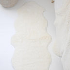 Nordic Sheep Real Sheepskin Rug 2x6 ft | Sheepskin Rugs for Living Room and Sofa | Large Bedside Rugs for Bedrooms is Breathable & Heat-regulating | Fluffy Rug in Color White