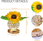 Flower Lamp with USB Charge,3-Colour Infinitely Dimmable Artificial Sunflower LED Table Lamp,Rechargeable Cordless Touch Small Night Light,Gift Ideas for Mothers Day,Xmas,Birthday (Sunflowers02)