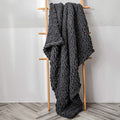 vctops Boho Chenille Chunky Knit Throw Blanket Super Soft Warm Cozy Hand Knit Blankets for Couch Bed Sofa Chair (Dark Grey,31"x39")
