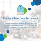 Pure Guardian H910BL Ultrasonic Cool Mist Humidifier, 14 Hrs. Run Time, 210 Sq. Ft. Coverage, Small Rooms, Quiet, Filter Free (Pack of 2)