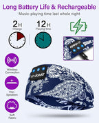 LC-dolida Sleep Headphones Bluetooth Headband Sleeping Wireless Headband Headphones with Thin HD Stereo Speakers Perfect for Side Sleepers, Sport, Yoga, Travel