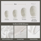 Bella Coterie Luxury Silk Pillowcase for Hair and Skin | 30 Momme | 100% Pure 6A Mulberry Silk | Super Soft | Perfectly Plush [Queen, White]