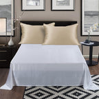 ALASKA BEAR Natural Silk Pillowcase, Hypoallergenic, 19 Momme, 600 Thread Count 100 Percent Mulberry Silk, Standard Size with Hidden Zipper (1,Champagne Gold)