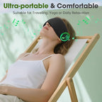 Sleep Headphones with Bluetooth 5.4 Sleep Mask, Bamboo Cotton Music Wireless Bluetooth Eye Mask for Sleeping, Earphones HD Speaker Microphone for Travel, Gifts for Men Women, Green