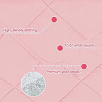 yescool Weighted Blanket (7 lbs, 41" x 60", Pink) Cooling Heavy Blanket for Sleeping Perfect for 60-90 lbs, Breathable Blanket with Premium Glass Bead, Machine Washable