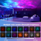 HAIDOLIANG Ocean Wave Ceiling Projector, Colors Changing Show Aurora Glow Lamp with Remote, Sunset/Cloud Led Night Light, Northern Lights, Luminorthe Cube lamp for Bedroom/Room Decor(Big)
