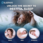 Sleepavo Adjustable Cooling Pillows Queen Size Set of 2 Pack - Extra Soft Shredded Memory Foam Best Pillows for Sleeping - Back, Stomach, Side Sleeper Pillow Medium Firm - Rayon Derived from Bamboo