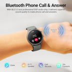 Fitpolo Smart Watch for Men Women,1.3" AMOLED Touchscreen Fitness Tracker, Make/Answer Calls, Heart Rate SpO2 Monitor, IP68 Waterproof, Sleep & Activity Tracking Smartwatch for Android Phones iPhone