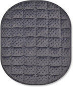 TONGDADA Weighted Lap Blanket 7lbs for Adult,Perfect for Relaxation, Lounging, Napping, Sleeping & Travel,Luxury Minky Weighted Body Blanket,Weighted Throw Blanket-Dark Grey Minky Dot, 29" x 24"