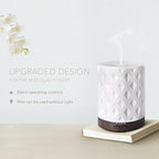 Earnest Living Essential Oil Diffuser for Large Room White Ceramic 250ml Aromatherapy Diffuser with 4 Timers 7 Night Lights and Auto Off Function for Home Gift