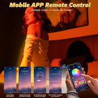 Sunset Lamp Projection with Remote Control - Endless Colors Sunset Projector Lights LED APP Floor Lamp - Multiple Colors Night Light for Christmas Gifts, Home, Photography, Party, Bedroom