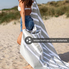 SummerSand Microfiber Beach Towel XXL Oversized (71 x 63 in) - Quick Dry, Sand Free - Compact and Lightweight for Travel - Recycled Materials - Extra Large Beach Blanket - Marble Sand