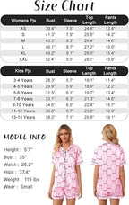 Girls & Womens Satin Pajamas Set, Silk Button-Down Sleepwear 2 Piece Nightwear, 3 Years - Women XXL