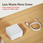 White Noise Sound Machine, Noise Machine for 20 Soothing Sounds, 2 Customizable Shortcut Buttons, Timer, Memory Function, USB-A Cable Included(Battery&Adapter NOT Included)for Baby, Kids&Adult (white)