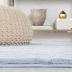 SAFAVIEH Washable Rug Faux Rabbit Fur Shag Collection - 6' Round, Silver, Slip Resistant & Easy Cleaning, Ideal for Living Room, Bedroom, Kids Playroom, Nursery, Dining Space (FRF976G)