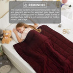 L'AGRATY Weighted Blanket - 40"x60" 10lbs Cooling Breathable Heavy Blankets Microfiber Material with Glass Beads for Adult All-Season Summer Fall Winter Soft Thick Comfort