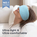 Sleep Headphones with Bluetooth 5.4 Sleep Mask, Bamboo Cotton Music Wireless Bluetooth Eye Mask for Sleeping, Earphones HD Speaker Microphone for Travel, Gifts for Men Women(Blue)