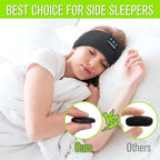 LC-dolida Sleep Headphones Wireless Bluetooth Headband Headphones for Sleeping Music Band Cozy Sleep Mask with Thin HD Stereo Speakers Perfect for Side Sleepers(Moss)