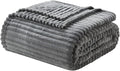 Nestl Grey Blanket King Size for Bed - Cozy Warm Fuzzy Blankets for Women, Plush Large Fleece Throws for Girls - Gray, 108 x 90 Inches