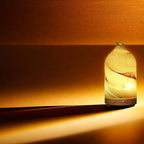 Essential Oil Diffuser Hand Blown Glass Aromatherapy Diffuser - Ultrasonic Cool Mist Scent Aroma Diffuser, Whisper Quiet with Auto Shut-Off, Timer Setting &7 Colors Night Light for Home