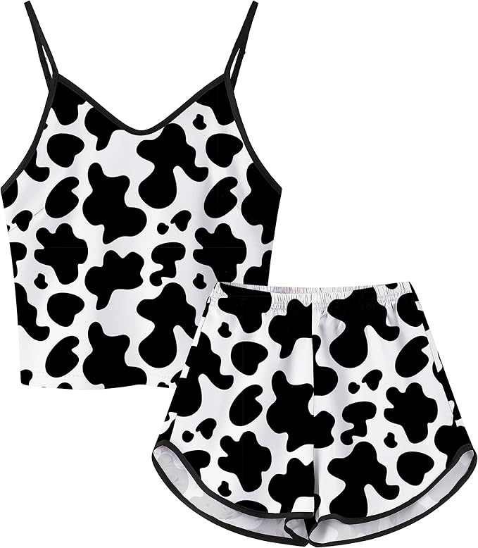 Girls & Women Silk Pajamas Set Satin Camisole Sleepwear 2 Piece Pjs, 3 Years - Women XXL