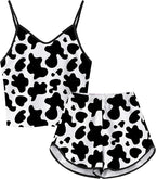 Girls & Women Silk Pajamas Set Satin Camisole Sleepwear 2 Piece Pjs, 3 Years - Women XXL
