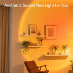 Neroupe Sunset Lamp Projector for Girls, Sunset Red Color Led Lamp Mood Lighting Night Light, 180° Adjustable Sunset Lamps for Living Room Decor/Home Decor/Bedroom Decor/Christmas Gifts/Party