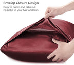 BEDELITE Satin Body Pillow Cover, Super Soft and Cooling Body Pillow Pillowcase for Hair and Skin, Breathable Silky Full Long Pillowcase Cover(20"x54", Burgundy)