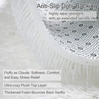 Shag White Rug 9x12 Area Rugs for Bedroom Living Room - Non Slip Ultra Soft Large Fluffy Fuzzy Shag Plush Shaggy Furry Rug for Dorm Kids Room Nursery Playroom, Home Office Big Modern Carpet