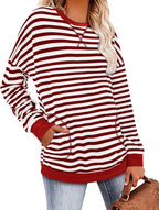 Magritta Women's Long Sleeve Leopard Color Block Tunic Comfy Crewneck T Shirt Tops Black XL