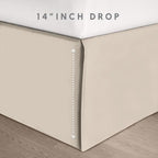 Elegant Comfort 8-Piece Pinch Pleated Comforter Set - All Season Complete Bed in a Bag, Includes 4pc Smart Sheet Set, Bed Skirt, Comforter, Matching Pillowcases and Shams, Twin/Twin XL, Cream