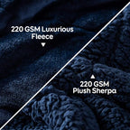 Cottonblue Weighted Blanket 20lbs 60x80 Inches, Navy Blue Sherpa Blanket Throw Sofa Bedding Heavy Blanket for Adults, Soft Cozy Fleece Blanket On Queen Bed, Plush Fleece Minky 20 lb Weighted Blanket