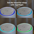 Frida Baby 3-in-1 Baby Air Purifier for Allergy Relief, Sound Machine for Sleeping + Nightlight, HEPA Filter Purifier for Bedroom with 3 Fan Speeds, Easy-Change Filter, Auto-Off Timer