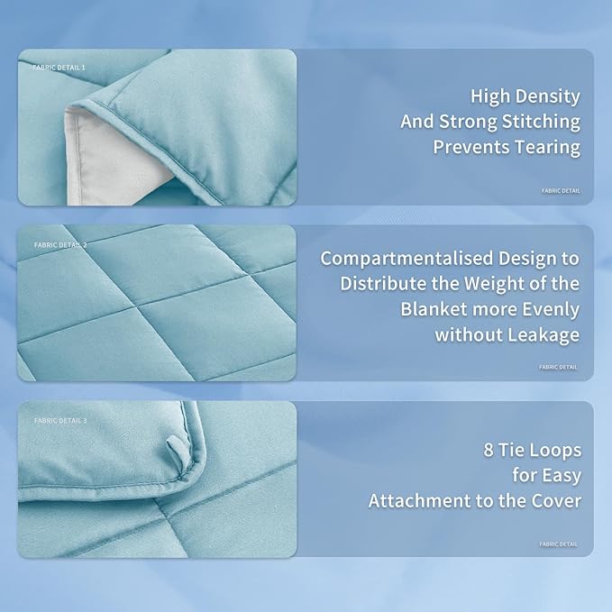 Topcee Weighted Blanket for Adults (20 lbs, 60" x 80") Queen Size Soft Cooling Heavy Blanket Sleeping, Apply to 190-210 lbs Body, Thick Breathable Blanket with Glass Bead, Easy Care