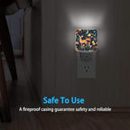 Night Lights Plug into Wall Fantasy Forest Mushrooms Deer Night Lights Dusk to Dawn Sensor Led Lamp for Women Men,Led Lights for Stairway/Hallway/Bedroom,0.5W