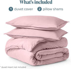 Bare Home Bedding Duvet Cover King Size - Premium 1800 Super Soft Collection - Lightweight, Cooling - Soft Breathable Bedding Duvet Cover (King, Dusty Pink)
