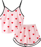 Girls & Women Silk Pajamas Set Satin Camisole Sleepwear 2 Piece Pjs, 3 Years - Women XXL