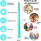 12-Pack Mint Green Taper Candles, 10 Inch Unscented Dripless Candlesticks, Long-Lasting Burn Time of 7-8 Hours, Perfect for Home Décor, Spring and St. Patrick's Day
